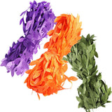 Max 30 Meters Artificial Fabric Leaf Garland Ribbon Trims Purple Green Orange