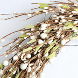 Max Handmade Straw Flower Wreath Natural Wreath Farmhouse Garland Milk White
