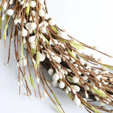 Max Handmade Straw Flower Wreath Natural Wreath Farmhouse Garland Milk White
