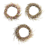 Max Handmade Straw Flower Wreath Natural Wreath Farmhouse Garland Milk White
