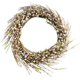 Max Handmade Straw Flower Wreath Natural Wreath Farmhouse Garland Milk White