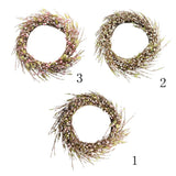 Max Handmade Straw Flower Wreath Natural Wreath Farmhouse Garland Milk White