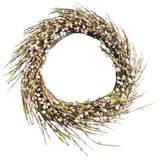 Max Handmade Straw Flower Wreath Natural Wreath Farmhouse Garland Milk White