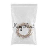 Max Handmade Straw Flower Wreath Natural Wreath Farmhouse Garland Pink