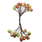 Max 200 Pieces Artificial Foam Holly Berry Flower Pearl Double Head Decor Green