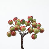 Max 200 Pieces Artificial Foam Holly Berry Flower Pearl Double Head Decor Green