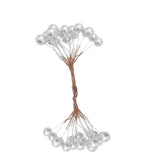Max 200 Pieces Artificial Foam Holly Berry Flower Pearl Double Head Decor Sliver