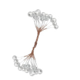 Max 200 Pieces Artificial Foam Holly Berry Flower Pearl Double Head Decor Sliver