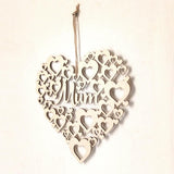 Max Wooden Mum Heart Shapes Hanging Plaque Mothers Day Gift Wall Door Home Decor