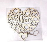Max Wooden Mum Heart Shapes Hanging Plaque Mothers Day Gift Wall Door Home Decor