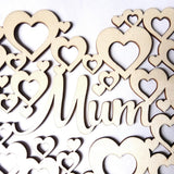 Max Wooden Mum Heart Shapes Hanging Plaque Mothers Day Gift Wall Door Home Decor