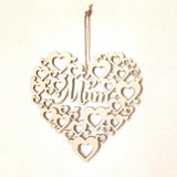 Max Wooden Mum Heart Shapes Hanging Plaque Mothers Day Gift Wall Door Home Decor