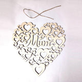 Max Wooden Mum Heart Shapes Hanging Plaque Mothers Day Gift Wall Door Home Decor
