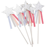 Max 5 Pieces Star Cake Toppers Birthday Wedding Cake Decor Party Suply Silver