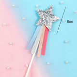 Max 5 Pieces Star Cake Toppers Birthday Wedding Cake Decor Party Suply Silver