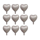 Max 18 inch Heart Shaped Foil Mylar Balloons Wedding Decoration Silver gray