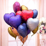 Max 18 inch Heart Shaped Foil Mylar Balloons Wedding Decoration Silver gray
