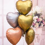 Max 18 inch Heart Shaped Foil Mylar Balloons Wedding Decoration Silver gray