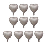 Max 18 inch Heart Shaped Foil Mylar Balloons Wedding Decoration Silver gray