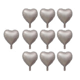 Max 18 inch Heart Shaped Foil Mylar Balloons Wedding Decoration Silver gray