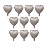 Max 18 inch Heart Shaped Foil Mylar Balloons Wedding Decoration Silver gray