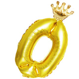 Golden Digital Crown Aluminum Foil Balloon Birthday Balloon Set A