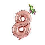 Rose Gold Number Balloon Helium Foil Dragon Balloon Party Decors Number 8