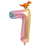 32 Inch Colorful Aluminum Foil Digital Balloon Birthday Party Decor Seven