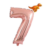 Max Rose Gold Number Aluminum Film Balloon+Mini Dragon Birthday Party Decor 7