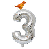 Max Silver Digital Aluminum Film Balloon+Mini Dragon Birthday Party Decor 3