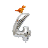 Max Silver Digital Aluminum Film Balloon+Mini Dragon Birthday Party Decor 4
