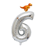 Max Silver Digital Aluminum Film Balloon+Mini Dragon Birthday Party Decor 6