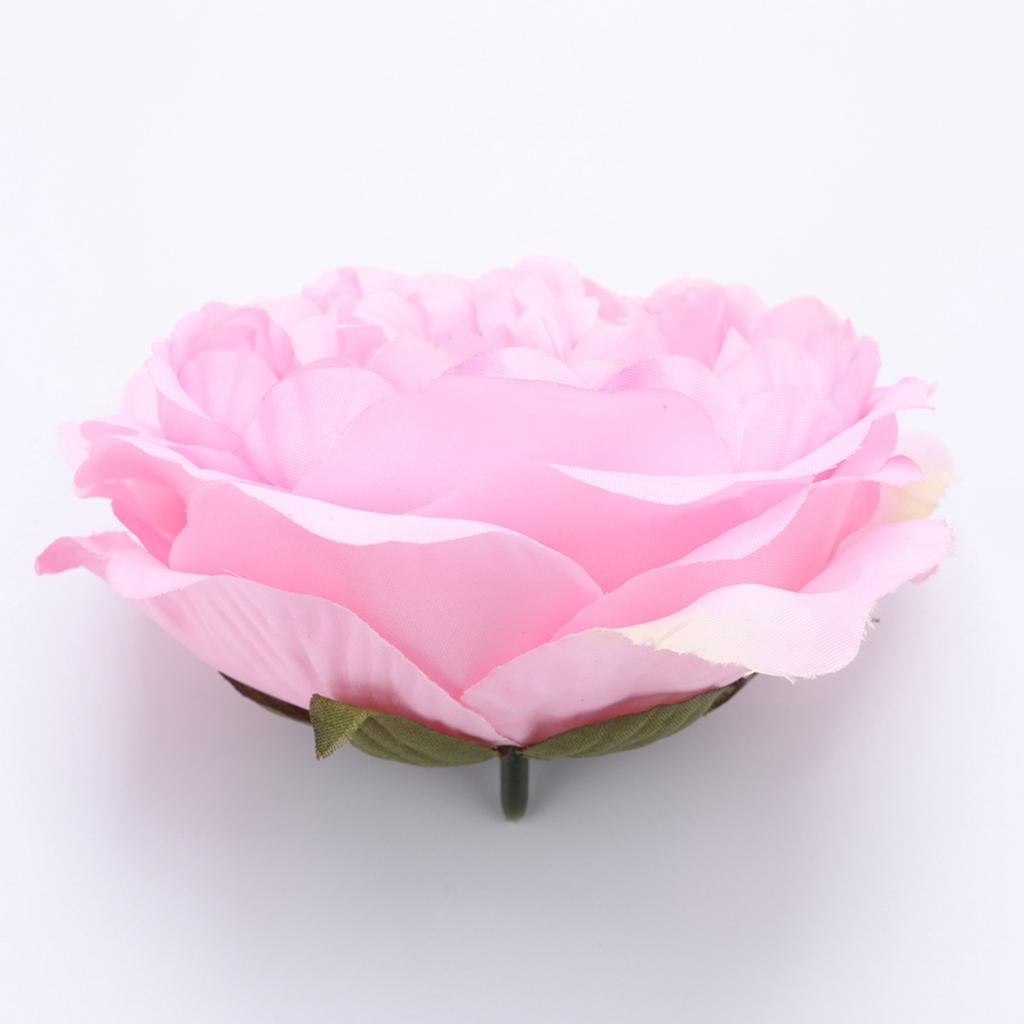 Max 10Pcs Artificial Peony Silk Flower Head Home Wedding Decor Pink