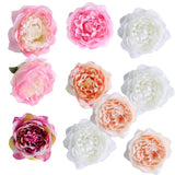Max 10Pcs Artificial Peony Silk Flower Head Home Wedding Decor Mixture Color