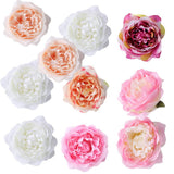 Max 10Pcs Artificial Peony Silk Flower Head Home Wedding Decor Mixture Color