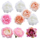 Max 10Pcs Artificial Peony Silk Flower Head Home Wedding Decor Mixture Color
