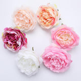 Max 10Pcs Artificial Peony Silk Flower Head Home Wedding Decor Mixture Color