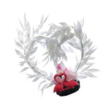 Max Resin Flamingo Figurines Statues Pot with Garland Table Home Office Decor