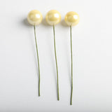 Maxbell 100 Pieces Mini Berries Artificial Foam Flower Fruit Stamens Decor Milk Yellow