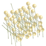 Maxbell 100 Pieces Mini Berries Artificial Foam Flower Fruit Stamens Decor Milk Yellow