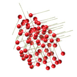 Maxbell 100 Pieces Mini Berries Artificial Foam Flower Fruit Stamens Decor Red