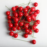 Maxbell 100 Pieces Mini Berries Artificial Foam Flower Fruit Stamens Decor Red