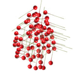 Maxbell 100 Pieces Mini Berries Artificial Foam Flower Fruit Stamens Decor Red
