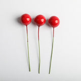 Maxbell 100 Pieces Mini Berries Artificial Foam Flower Fruit Stamens Decor Red
