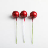Maxbell 100 Pieces Mini Berries Artificial Foam Flower Fruit Stamens Decor Wine Red