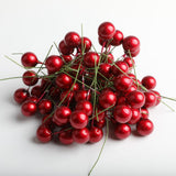 Maxbell 100 Pieces Mini Berries Artificial Foam Flower Fruit Stamens Decor Wine Red