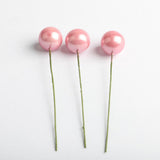 Maxbell 100 Pieces Mini Berries Artificial Foam Flower Fruit Stamens Decor Pink