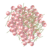 Maxbell 100 Pieces Mini Berries Artificial Foam Flower Fruit Stamens Decor Pink