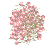 Maxbell 100 Pieces Mini Berries Artificial Foam Flower Fruit Stamens Decor Pink