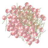 Maxbell 100 Pieces Mini Berries Artificial Foam Flower Fruit Stamens Decor Pink